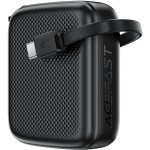 УМБ Acefast 10000mAh 20W PD,QC3.0 USB-C In/Out with build Type-C cable, M15 Black