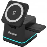 Зарядний пристрій 15W 3-in-1 Magnetic Wireless Fast Charger black Energizer (WCP307)