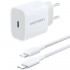 Зарядний пристрій 1xUSB-C 20W + USB-C cable М-М White Vention (G16W0-EU)