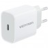 Зарядний пристрій 1xUSB-C 20W + USB-C to Lightning cable М-М White Vention (G17W0-EU)