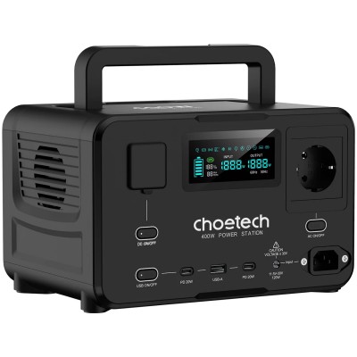 Зарядна станція Choetech BS007 400Вт (256Вт/г) AC,LiFePo4,MPPT,UPS