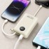 УМБ Dudao 20000mAh K14+ 22,5W PD,QC USB-A,USB-C In/Out,with built-in USB-C/Lightning cables White