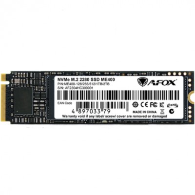 SSD 1Tb AFox ME400 M.2 2280 PCIe NVMe Gen 4x4 3D TLC NAND, Retail (ME400-1024GQN)