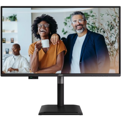 Монітор 27" AOC Q27P4CV, QHD, IPS, 120Hz, HDMI, DP, USB-C, RJ-45, USB-hub, HAS, Pivot, колонки, чорний