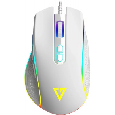 Мишка Modecom Veles Volcano, ігрова, 12800dpi., 8кн.,RGB, біла