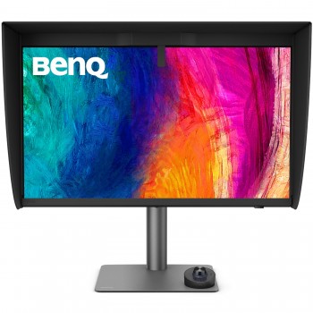 Монітор 27" BenQ PD2770U, IPS, 4K UHD, HDMI, DP, USB-C, USB-hub, HAS, колонки, темно-сірий