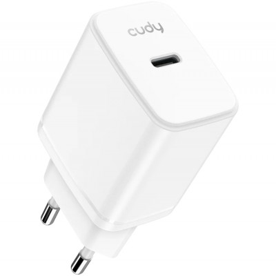 Зарядний пристрій 1xUSB 25W, (GaN, 1хUSB-C, QC+PD 3.0, вилка ЄС, для iPhone серії 12 та новіших мод. (CH25_EU)