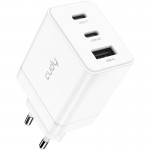 Зарядний пристрій 3xUSB 67W, (GaN, 1хUSB-C, QC+PD 3.0, вилка ЄС, для iPhone 12) , Cudy (CH67_EU)