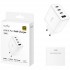 Зарядний пристрій 4xUSB 70W, (GaN, 1хUSB-C, QC+PD 3.0, вилка ЄС, для iPhone 12) , Cudy (CH70_EU)