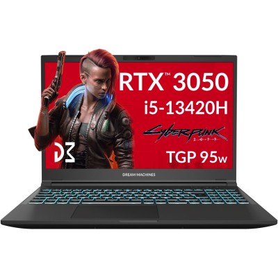Ноутбук Dream Machines RG3050-15UA71 15.6” FHD 144Hz/i5-13420H/16 GB/SSD 1TB/RTX3050/GLAN/DOS (RG3050-15UA71)