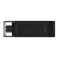 USB флеш 3.2 64GB Type-C Kingston DataTraveler 70 Black (DT70/64GB) !!!!!  ЛИШЕ Type-C  !!!!!!!