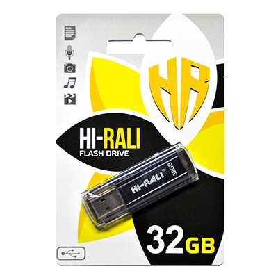 USB флеш 32GB Hi-Rali Stark Series Black (HI-32GBSTBK)