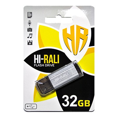 USB флеш 32GB Hi-Rali Stark Series Silver (HI-32GBSTSL)