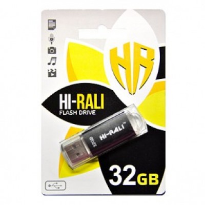 USB флеш 32GB Hi-Rali Rocket Series Black (HI-32GBVCBK)