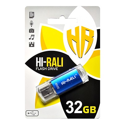 USB флеш 32GB Hi-Rali Rocket Series Blue (HI-32GBVCBL)