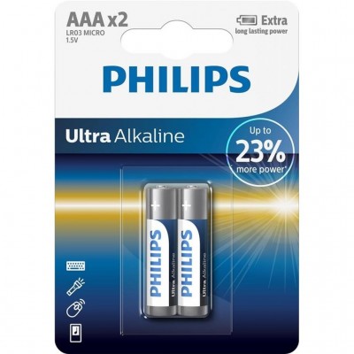 Батарейка AAA Philips LongLife LR03-E2B 2шт на блистере