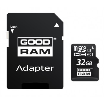 Карта пам'яті MicroSDHC 32GB UHS-I Class 10 Goodram + SD-adapter (M1AA-0320R12)