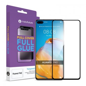 Скло захисне  MakeFuture Huawei P40 Full Cover Full Glue (MGF-HUP40)