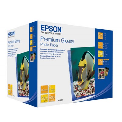 бумага Epson 13x18 250g  Premium Glossy Photo Paper, 500л.