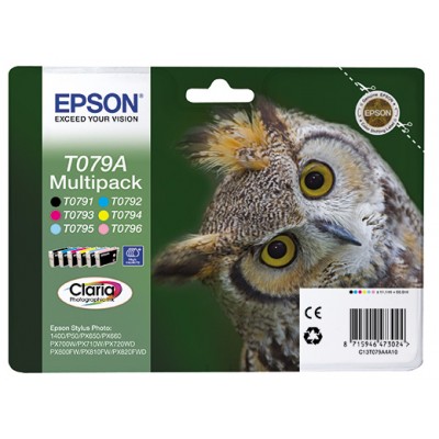 Картридж Epson StPhoto P50/ PX660/ PX720WD/ PX820FWD Bundle (Bk, C, M, Y, LC, LM) C13T079A4A10