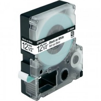 Картридж с лентой Epson LK4WBN принтеров LW-300/400/400VP/700 Standard Black/White 12mm/9m
