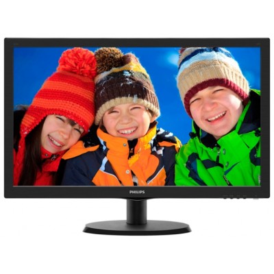 Монітор PHILIPS  223V5LSB2 21.5', TN, 16:9, 1920х1080 (Full HD), 600:1, 250 кд/м2, 5мс, 90/60, VGA, черный