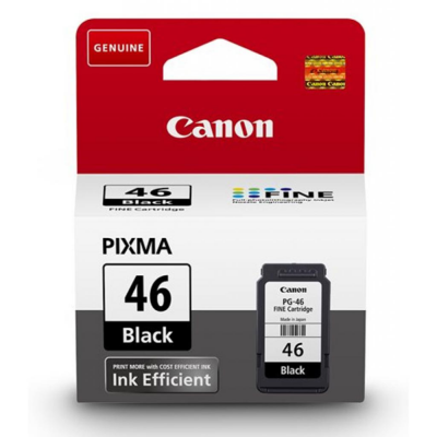 Картридж Canon PG-46 Black, оригінальний CANON PIXMA E: E204 , E304 , E3140, E3440 , E4240 CANON PIXMA INK EFFICIENCY E: E3340 , E404 , E414 , E464 , E474 , E484