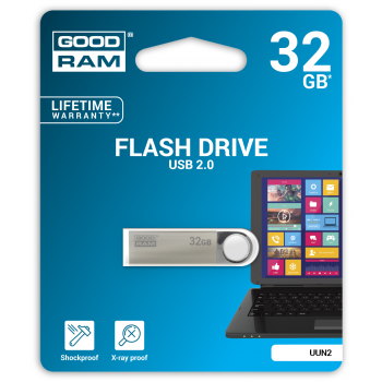 USB флеш 32GB GOODRAM UUN2 (Unity) Silver (UUN2-0320S0R11)