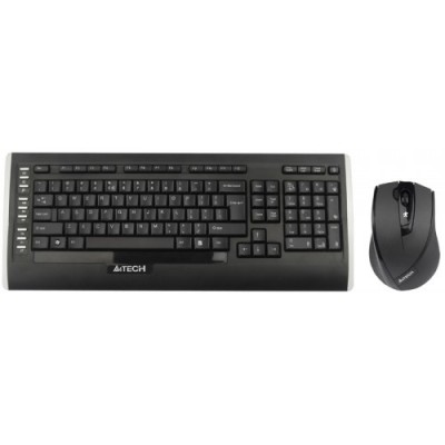 Комплект (клавіатура, миша) беспроводной A4 Tech 9300F чорний, BOX, USB