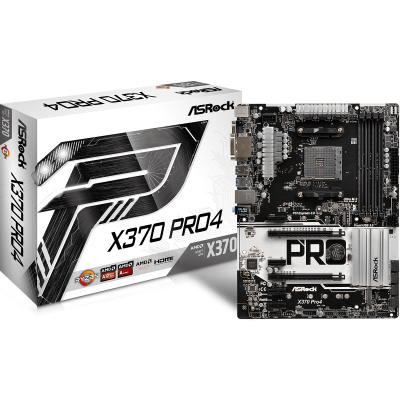 Материнська плата ASRock X370_PRO4 sAM4 X370 4xDDR4 HDMI-DVI-VGA M.2 USB3. ATX