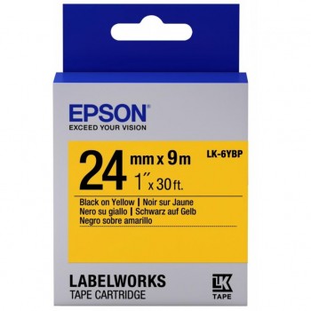 Epson Tape - LK6YBP Pastel Blk/Yell (C53S656005)
