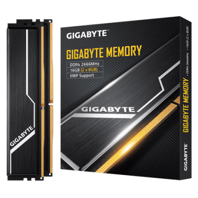 Пам'ять DDR4 16GB (2x8GB) 2666 MHz Timing GIGABYTE (GP-GR26C16S8K2HU416)
