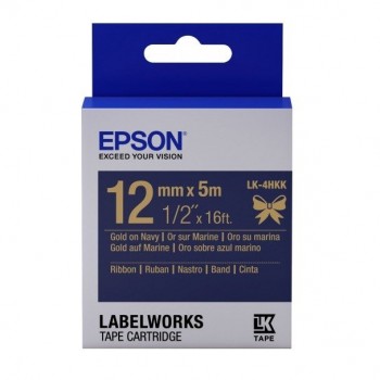Принтер Epson Tape - LK4HKK Ribbon Gold/Navy (C53S654002)