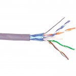 Кабель FTP 305м, cat 5e, CU, 4 pairs, 24AWG, LSZH, violet (KDFT8004-LSZH) KINGDA