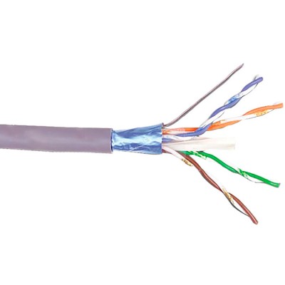 Кабель FTP 305м, cat 5e, CU, 4 pairs, 24AWG, LSZH, violet (KDFT8004-LSZH) KINGDA