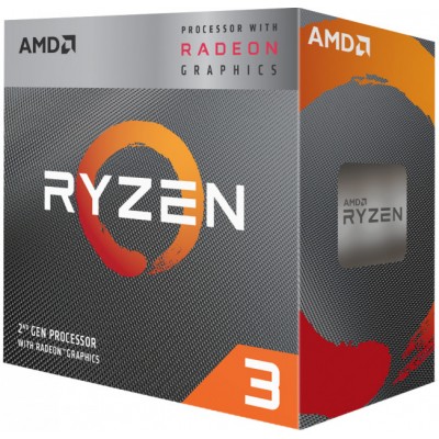 Процесор AMD Ryzen 3 3200G (YD3200C5FHBOX) AM4, 4 ядра, 3.6GHz, 4.0GHz, Radeon Vega 8, L2: 2MB, L3: 4MB, 65W, BOX, Zen+