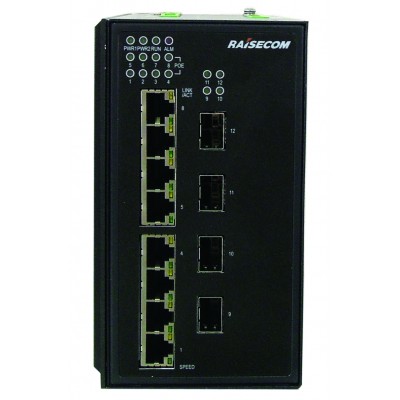 Комутатор RAISECOM Gazelle S1512i-4GF-8GE-PWR-DC