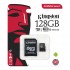 Карта пам`яті MicroSDXC 128GB UHS-I Class 10 Kingston Canvas Select Plus R100MB/s + SD-адаптер (SDCS2/128GB)