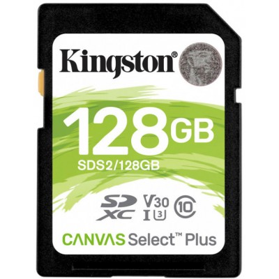 Карта пам'яті SDXC 128GB UHS-I/U3 Class 10 Kingston Canvas Select Plus R100/W85MB/s (SDS2/128GB)