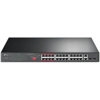Комутатор TP-Link TL-SL1226P (2xGE, 24хFE PoE+, 2xSFP/RJ-45, Max PoE 250 W)