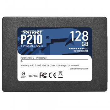 SSD 128GB Patriot P210 2.5" SATAIII TLC (P210S128G25) 3D NAND QLC 450/350MB/s