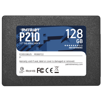 SSD 128GB Patriot P210 2.5" SATAIII TLC (P210S128G25) 3D NAND QLC 450/350MB/s