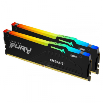 Пам'ять 32GB DDR5 5600MHz Fury Beast RGB 2x 16 KF556C40BBAK2-32 Kingston
