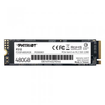 SSD 480GB Patriot P310 M.2 2280 PCIe NVMe 4.0 x4 TLC (P310P480GM28)