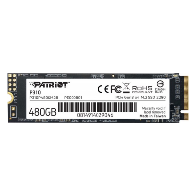 SSD 480GB Patriot P310 M.2 2280 PCIe NVMe 4.0 x4 TLC (P310P480GM28)