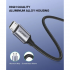 Кабель Micro USB 1,5m UGREEN Silver, Aluminum case + Nylon braided US290/60152