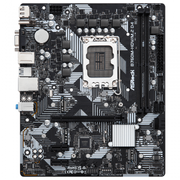 Материнська плата ASRock B760M-HDV/M.2 D4 (1700/B760, 2*DDR4, 1xPCIex16, 4xSATAІІІ, 3xM.2, GLan, 7.1ch, mATX)