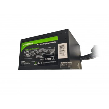 Блок живлення 400W Black fan 120mm GM-400 Black GAMEMAX (GM-400 Black)