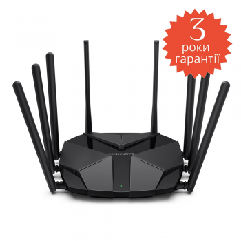 Роутер Mercusys MR90X, AX6000 1x2.5GE WAN/LAN 1xGE WAN\LAN 2xGE LAN MU-MIMO OFDMA