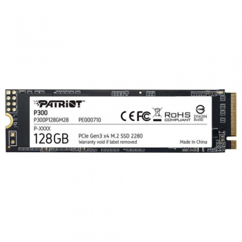 SSD 128GB Patriot P300 M.2 2280 PCIe NVMe 3.0 x4 TLC (P300P128GM28) 1600/600